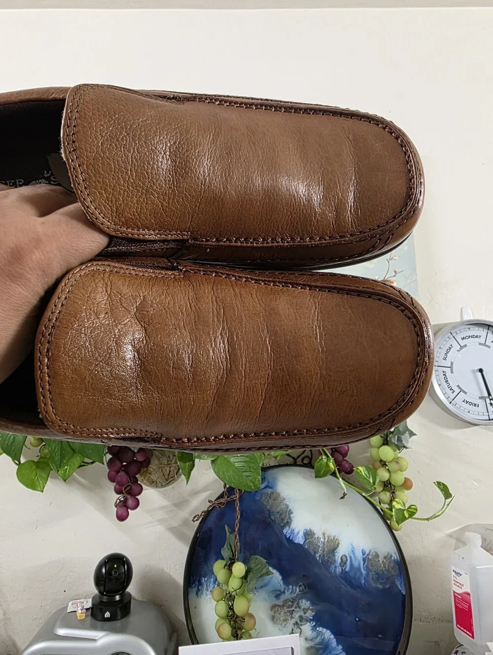 Deer Stags Mens Tan Brown Slip on Loafer Casual Shoes Size 8.5  Footwear